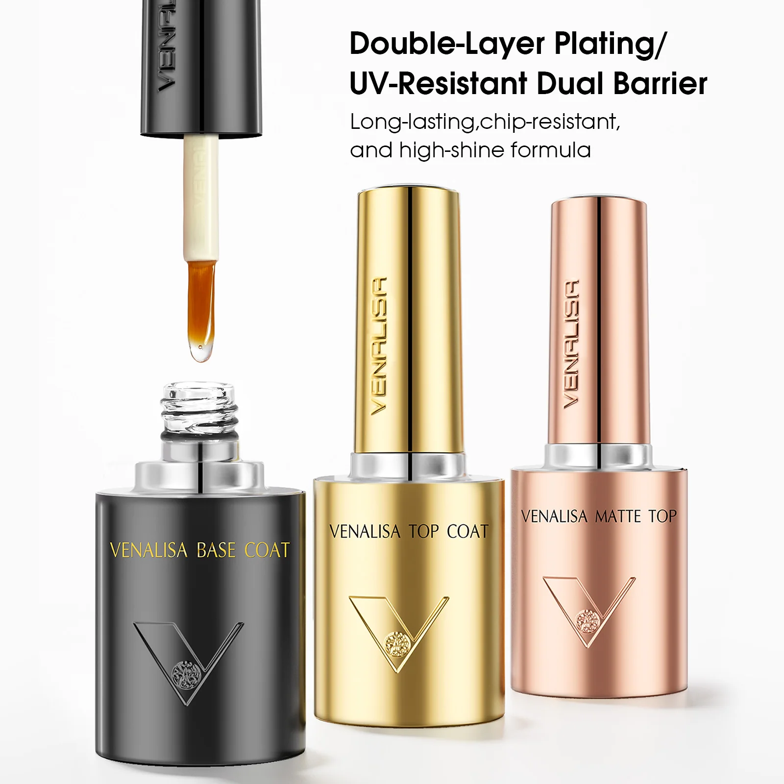 10ML Base Coat No-wipe Top Coat Matte Top Coat Set (3 pcs) TPO Free Hema Free - Image 4