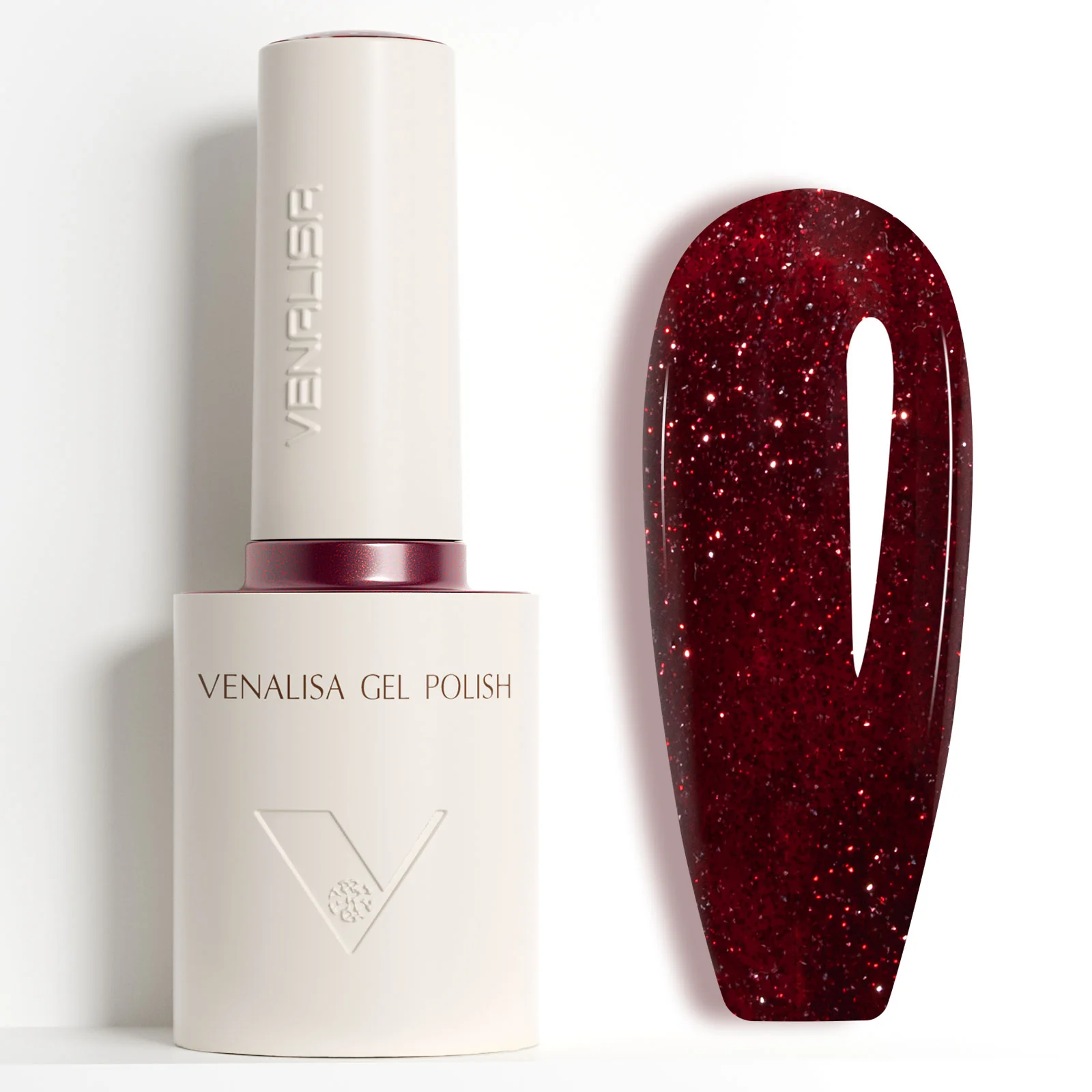 10ML Gel Polish Red Black Glitter Cat Eye TPO Free Hema Free - Image 9