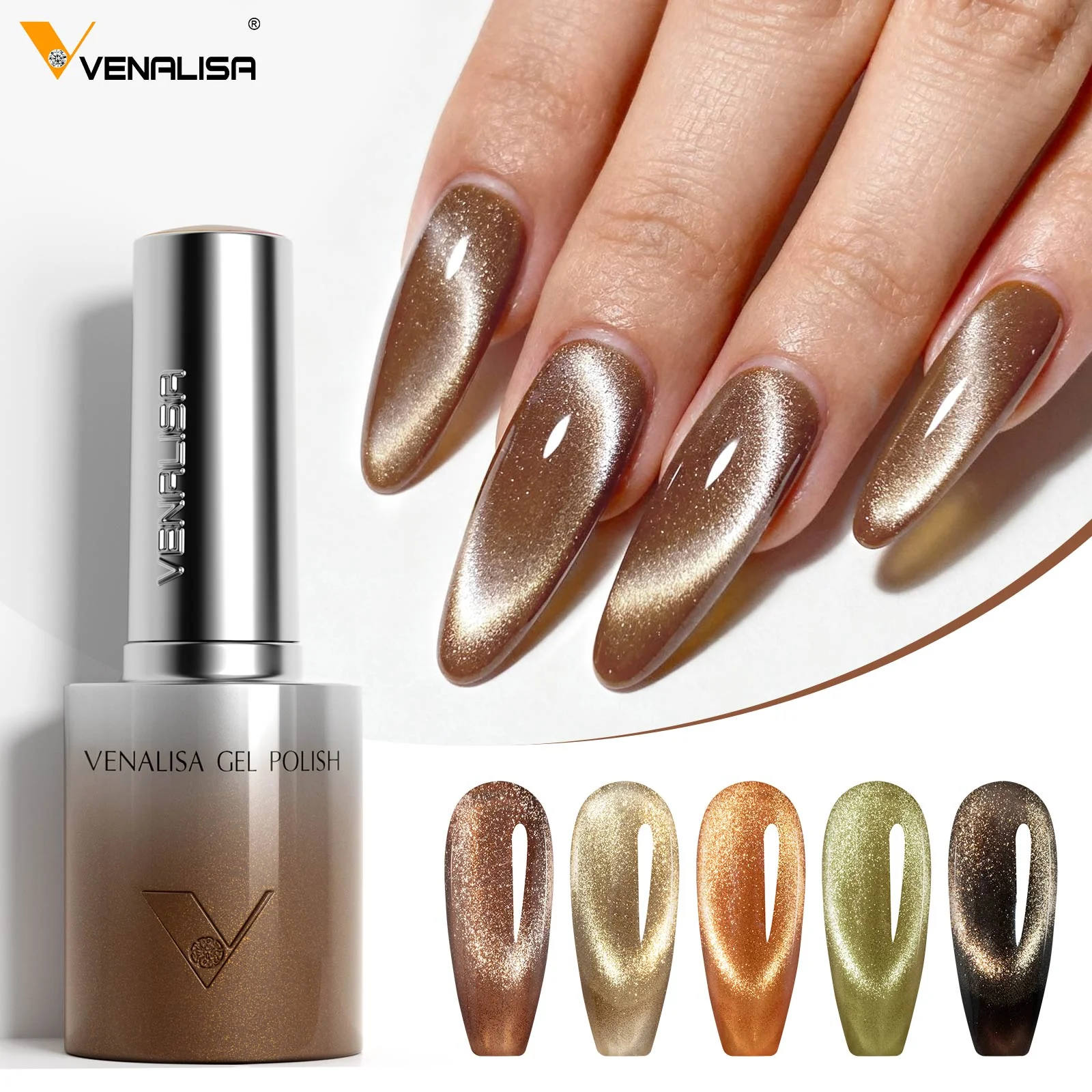 10ML Glitter & Cat Eye Gel 60 Colors Set (With Color Display) TPO Free Hema Free - Image 10