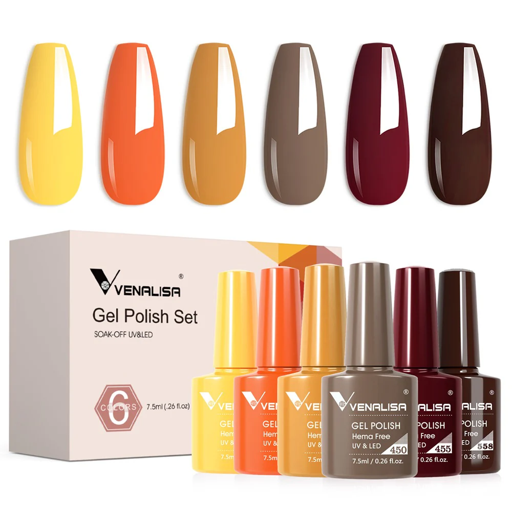 Amber Mirage - Hema Free 6 Colors Gel Polish Set TPO Free Hema Free