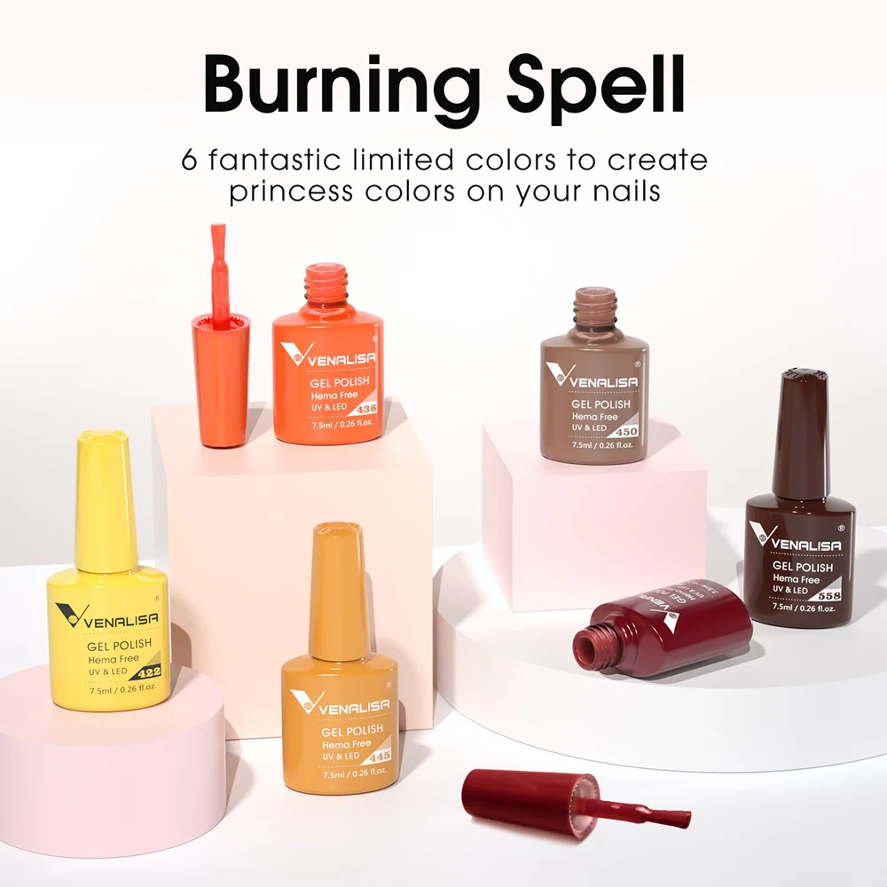 Amber Mirage - Hema Free 6 Colors Gel Polish Set TPO Free Hema Free - Image 3
