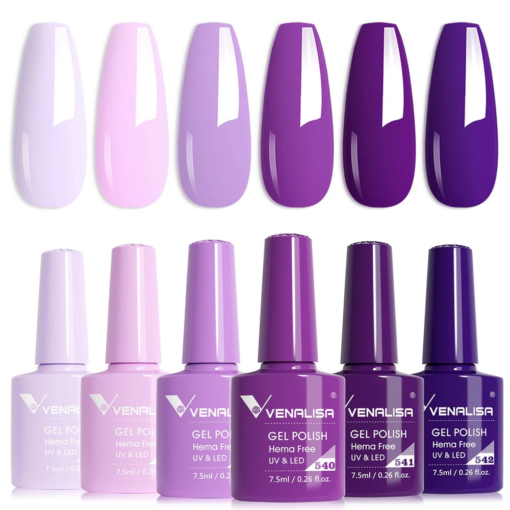 Amethyst Dream - Hema Free 6 Colors Gel Polish Set TPO Free Hema Free - Image 3