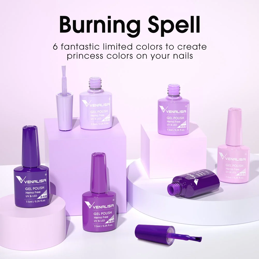 Amethyst Dream - Hema Free 6 Colors Gel Polish Set TPO Free Hema Free - Image 4