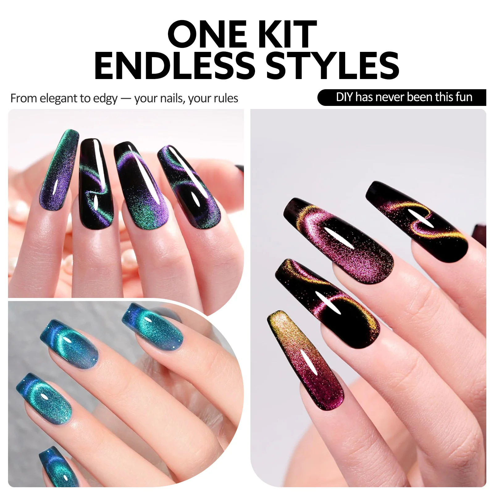 Aurora Cat Eye Gel Polish Set (10ML) TPO Free Hema Free - Image 5