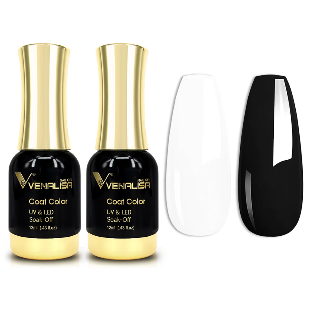 Black & White Gel Polish 2 pcs Set