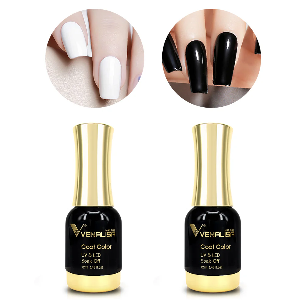 Black & White Gel Polish 2 pcs Set - Image 3