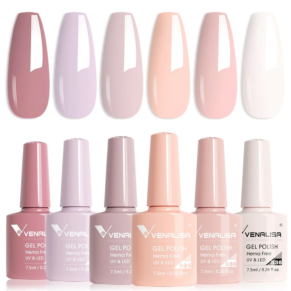 Blushing Petal - Hema Free 6 Colors Gel Polish Set TPO Free Hema Free - Image 3