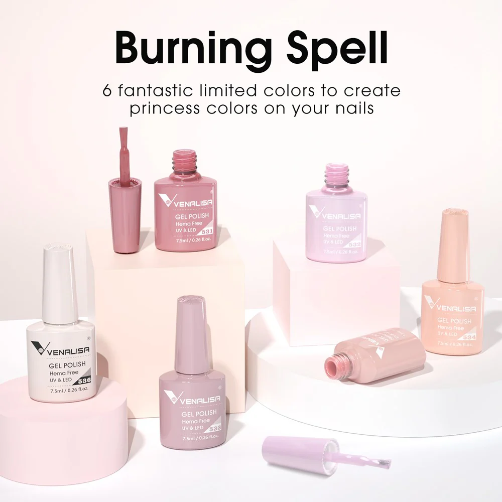 Blushing Petal - Hema Free 6 Colors Gel Polish Set TPO Free Hema Free - Image 4
