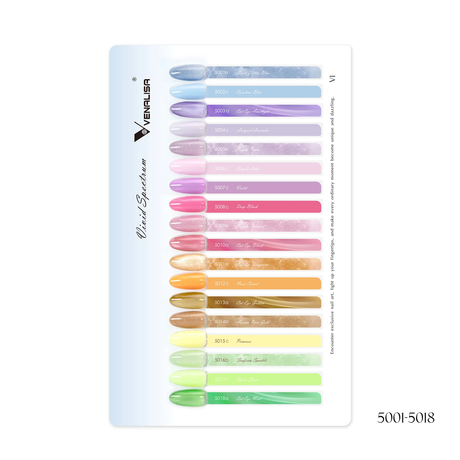 Color Card for 10ML Collection