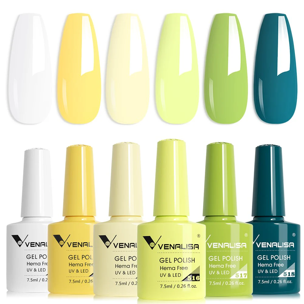 Emerald Meadow - Hema Free 6 Colors Gel Polish Set TPO Free Hema Free - Image 3