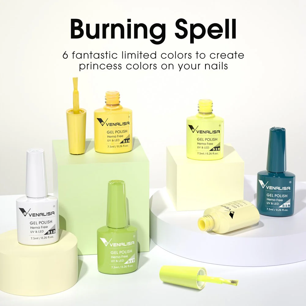 Emerald Meadow - Hema Free 6 Colors Gel Polish Set TPO Free Hema Free - Image 4