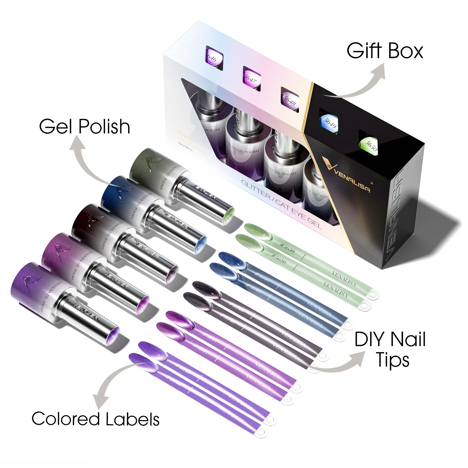 Galaxy Cat Eye Gel Polish Set (10ML) TPO Free Hema Free - Image 3