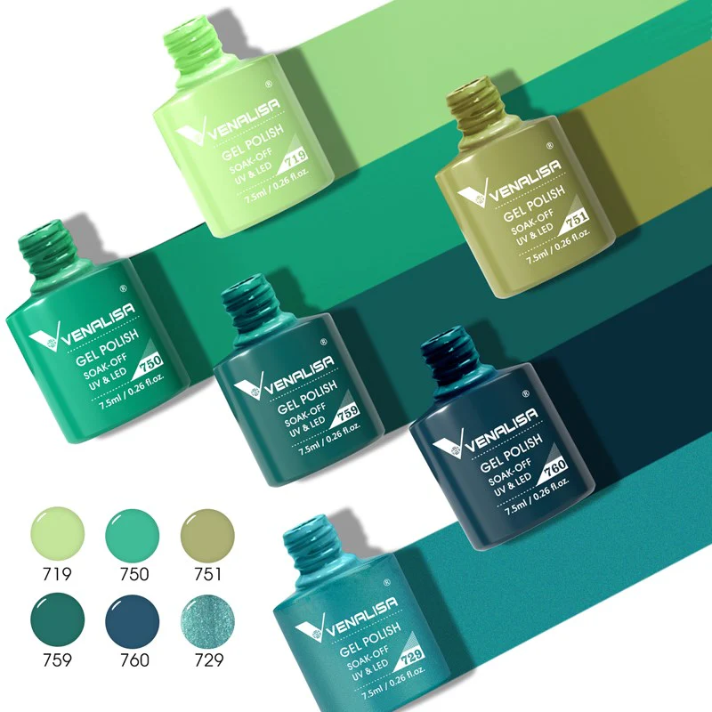 Green - 6 Colors Gel Polish Set TPO Free Hema Free - Image 2
