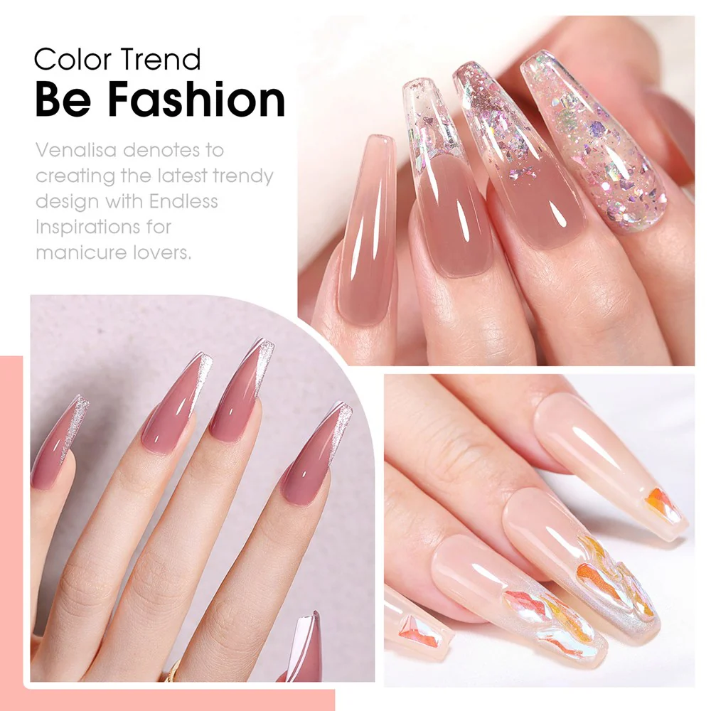 Jelly Translucent Gel Polish 6 Colors Set Hema Free TPO Free Hema Free - Image 5