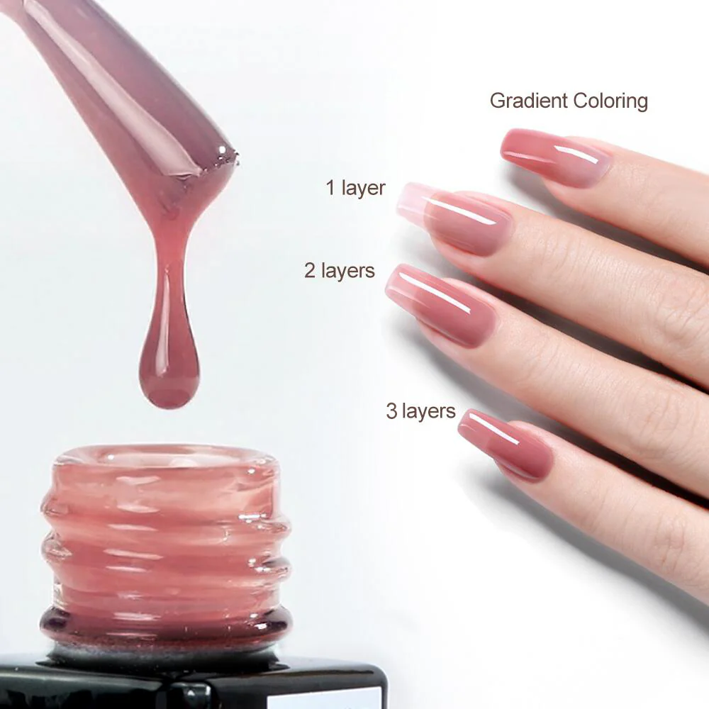 Jelly Transparent Color 15ml Gel Polish TPO Free Hema Free - Image 2