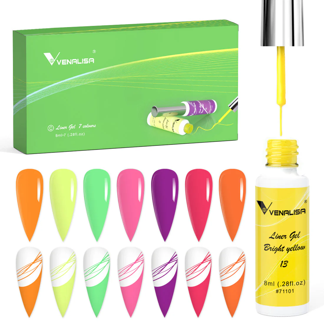 Liner Gel 7 Colors Kit- C