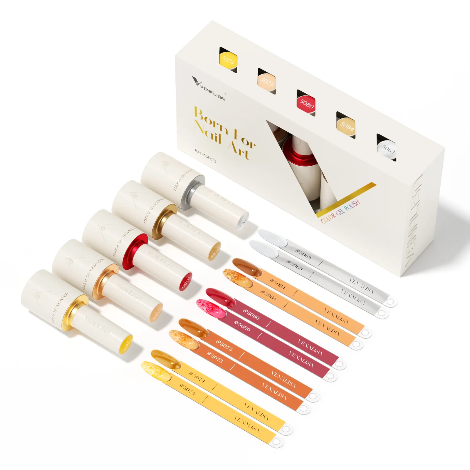 Lunar Honey- 5 Colors Gel Polish Set (With Nail Tips) TPO Free Hema Free - Image 4