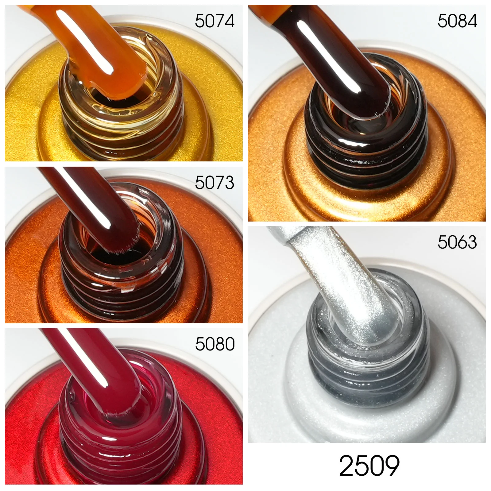 Lunar Honey- 5 Colors Gel Polish Set (With Nail Tips) TPO Free Hema Free - Image 5
