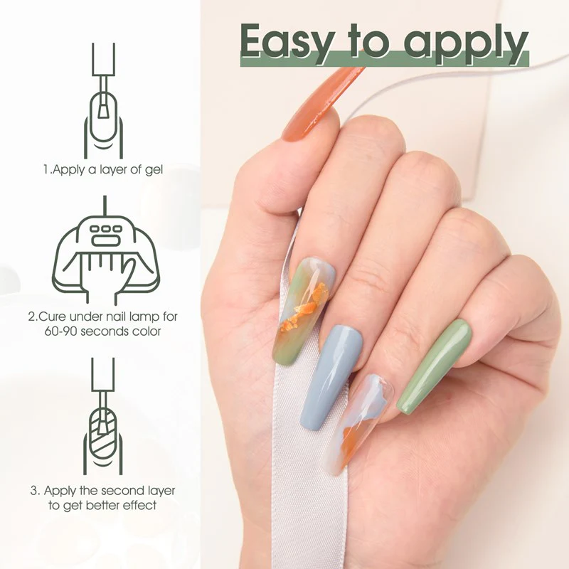 Milky Pastel- 6 Colors Gel Polish Set TPO Free Hema Free - Image 5
