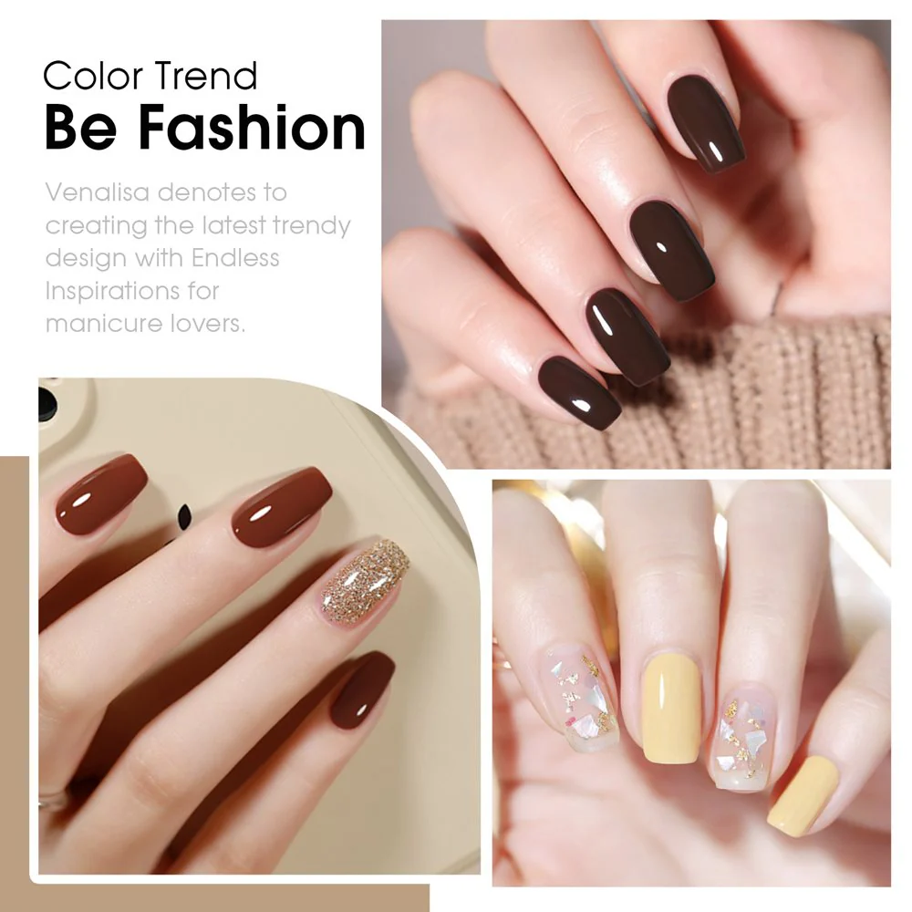 Mocha Maven - Hema Free 6 Colors Brown Gel Polish Set TPO Free Hema Free - Image 5