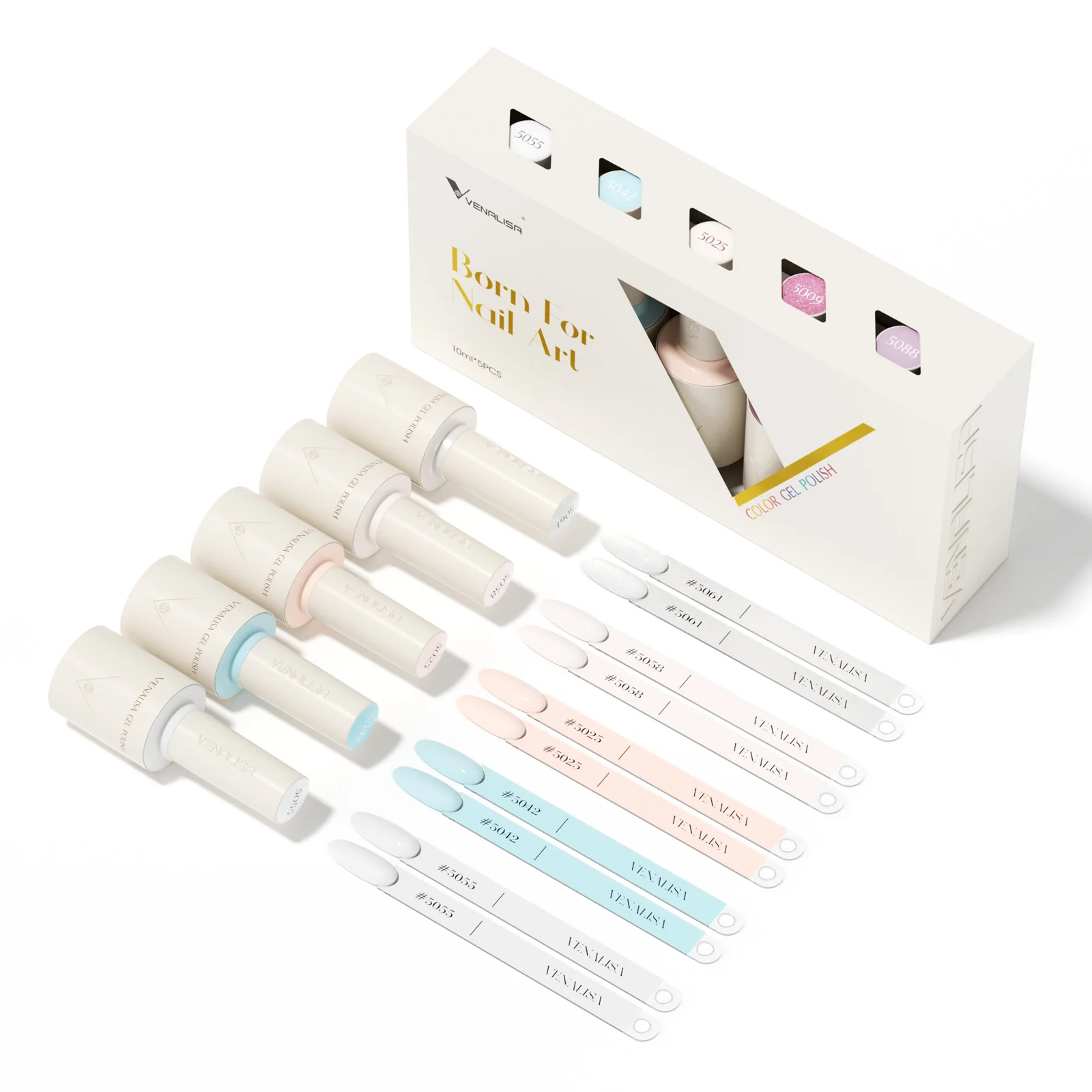 Moonlight Sorbet- 5 Colors Gel Polish Set (With Nail Tips) TPO Free Hema Free - Image 4
