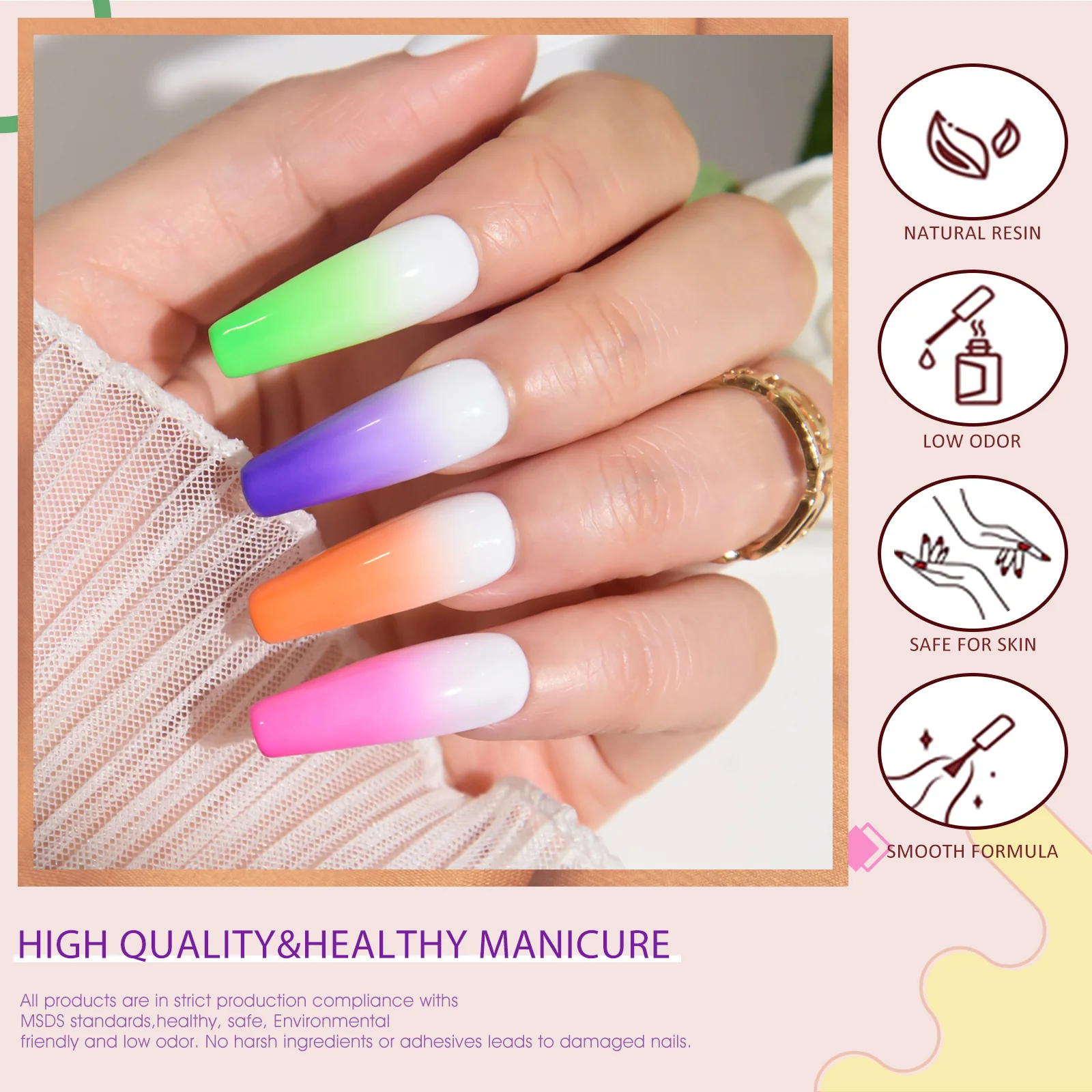Neon Gel Polish 6 Color Set TPO Free Hema Free - Image 7