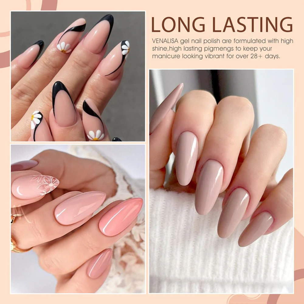 Nude Brown- 6 Colors Gel Polish Set TPO Free Hema Free - Image 7