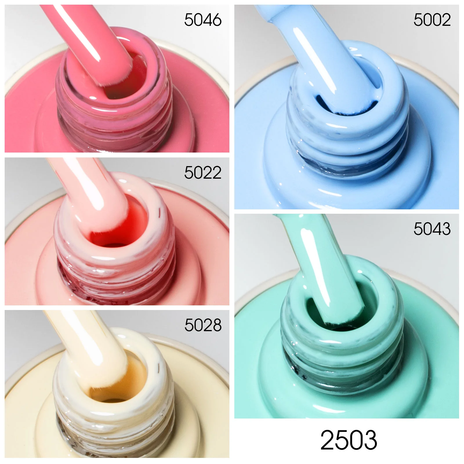 Pastel Whispers- 5 Colors Gel Polish Set (With Nail Tips) TPO Free Hema Free - Image 5