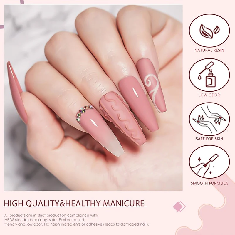 Pink Hema Free- 6 Colors Gel Polish Set TPO Free Hema Free - Image 5