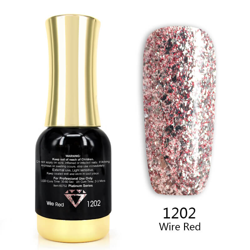 Platinum Glitter Gel Polish TPO Free Hema Free - Image 3