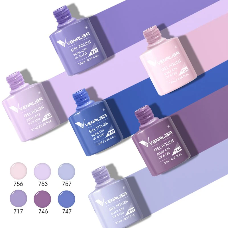 Purple - 6 Colors Gel Polish Set TPO Free Hema Free - Image 2