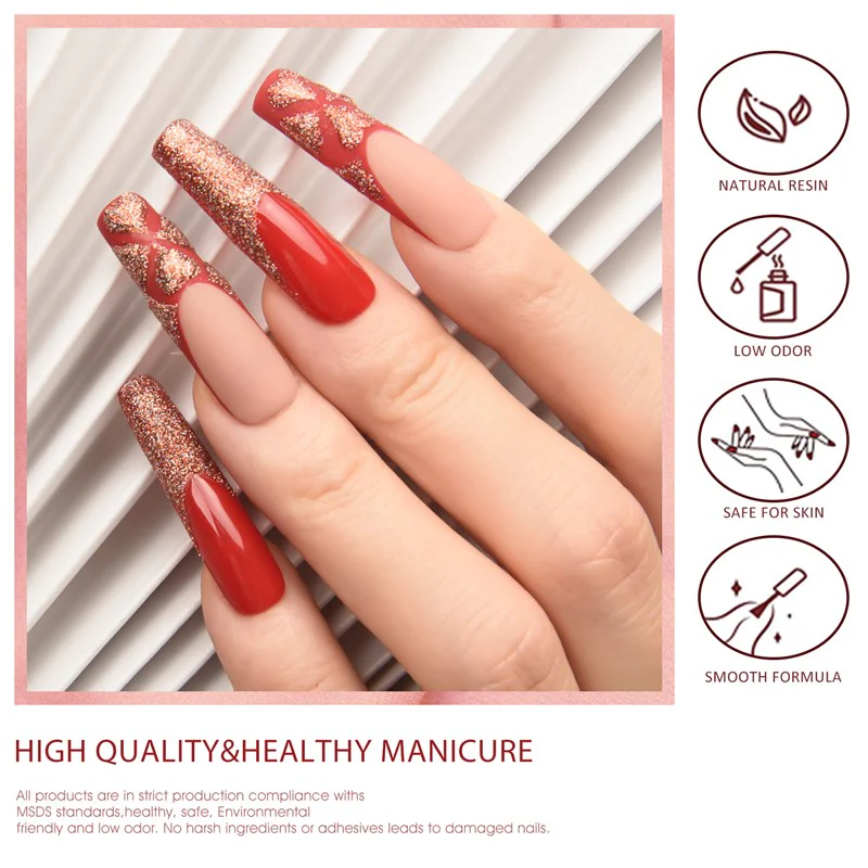 Red & Pink- 6 Colors Gel Polish Set TPO Free Hema Free - Image 6