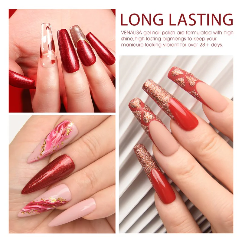 Red & Pink- 6 Colors Gel Polish Set TPO Free Hema Free - Image 7