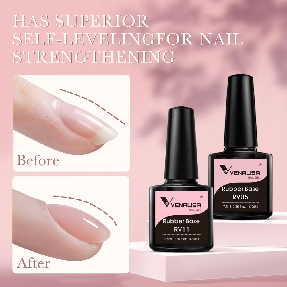 Rubber Base- 6 Colors Gel Polish Set TPO Free Hema Free - Image 5