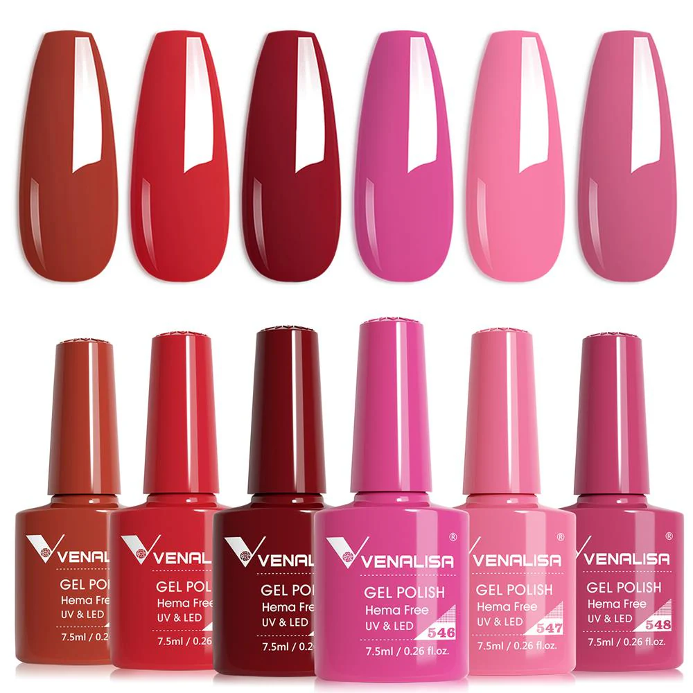 Scarlet Rose - Hema Free 6 Colors Gel Polish Set TPO Free Hema Free - Image 3