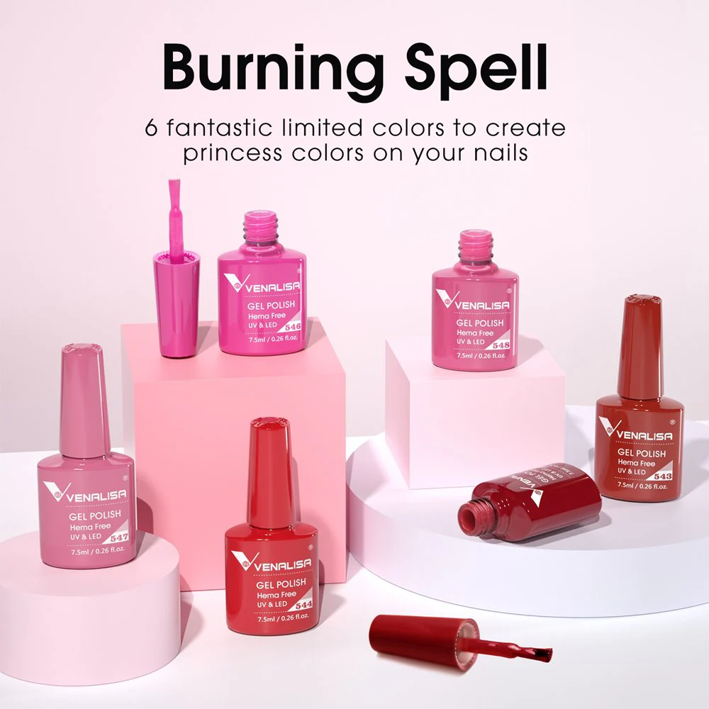 Scarlet Rose - Hema Free 6 Colors Gel Polish Set TPO Free Hema Free - Image 4