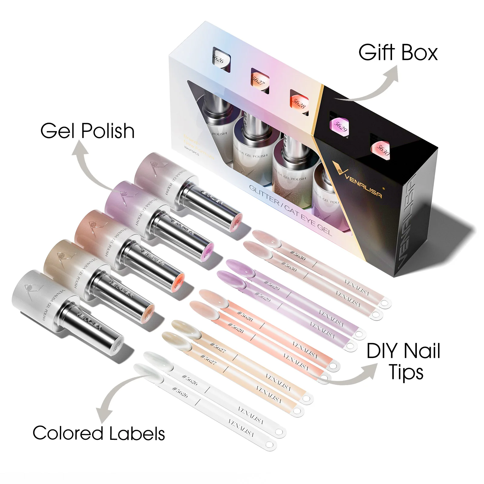 Shimmer Cat Eye Gel Polish Set (10ML) TPO Free Hema Free - Image 3