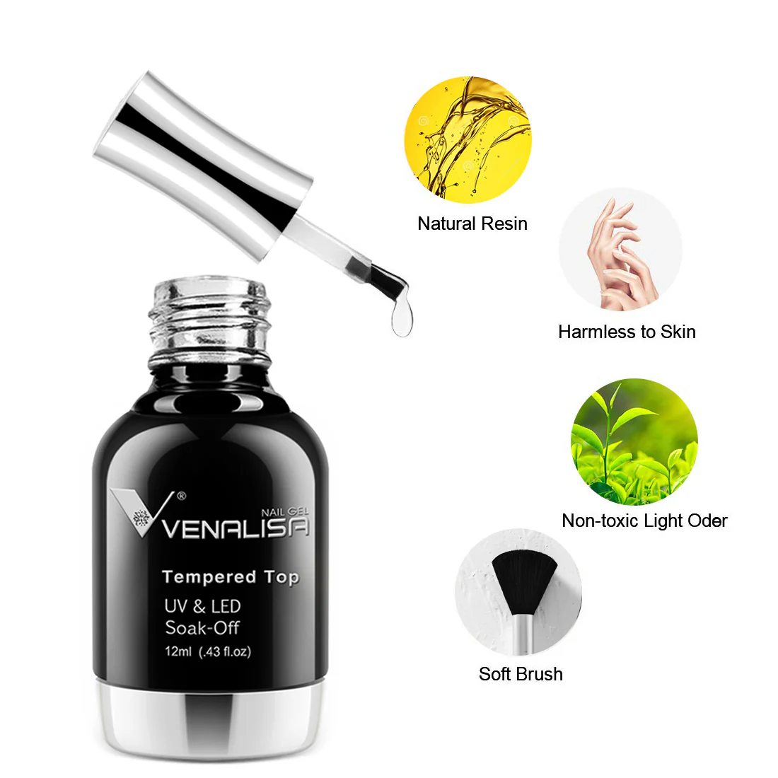 Tempered Top Coat 12ml TPO Free Hema Free - Image 2