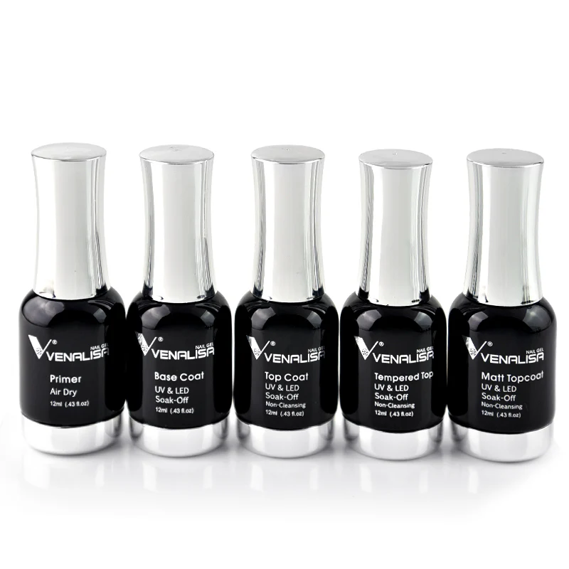 12ml Top & Base Coat Set- 5 pcs TPO Free Hema Free