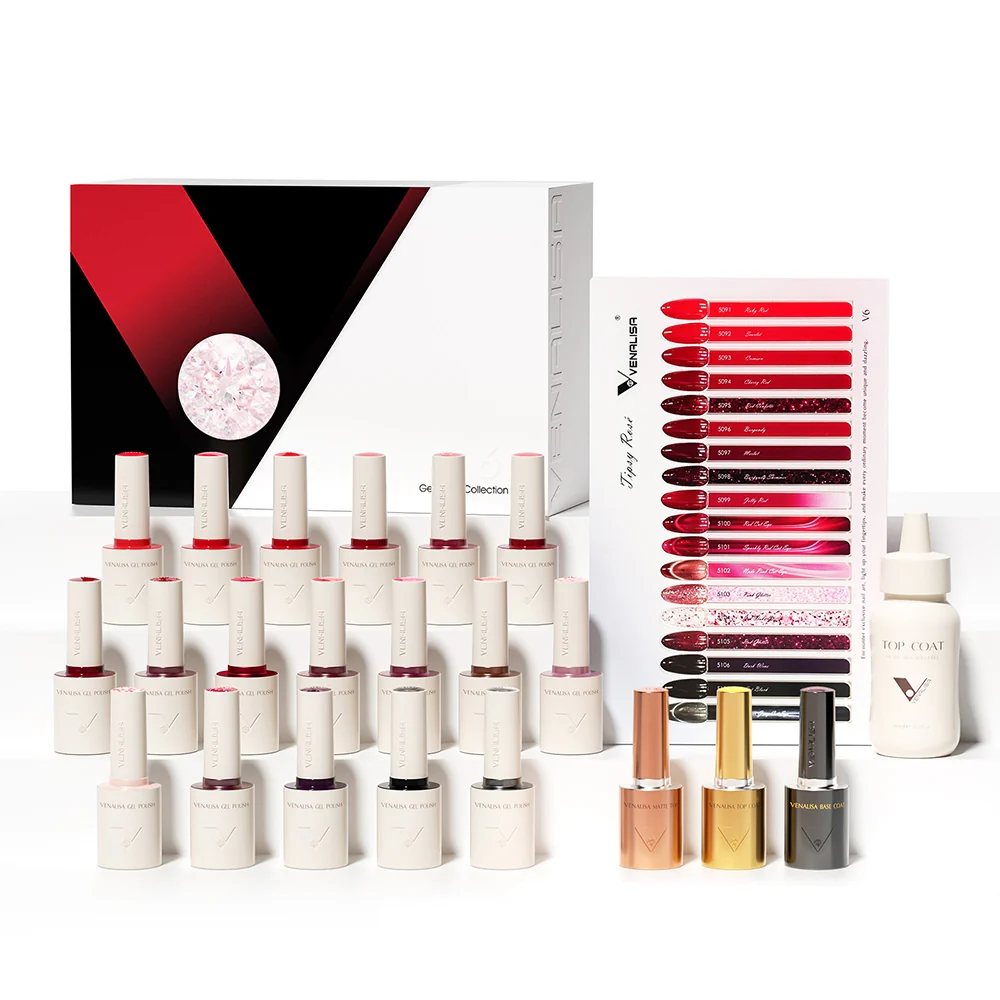 V6 Gel Polish Set 22 Pcs With Color Card TPO Free Hema Free