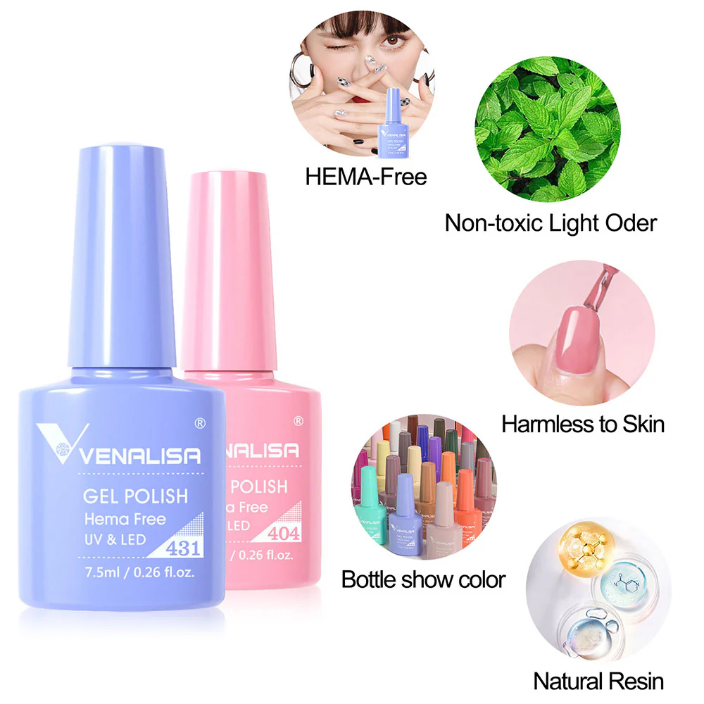VIP4 Gel Polish Kit 60 Colors TPO Free Hema Free - Image 3