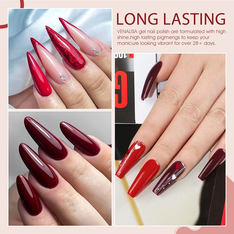 XMAS Red- 6 Colors Gel Polish Set TPO Free Hema Free - Image 7